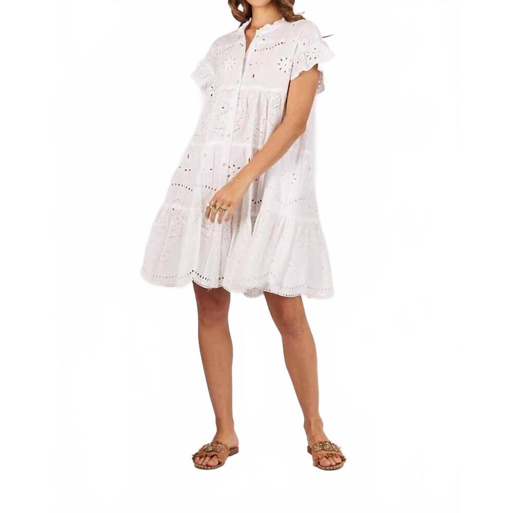 NEW RUBYYAYA rose mini dress in white